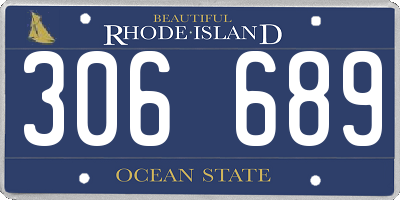 RI license plate 306689