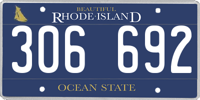 RI license plate 306692