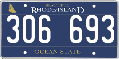 RI license plate 306693