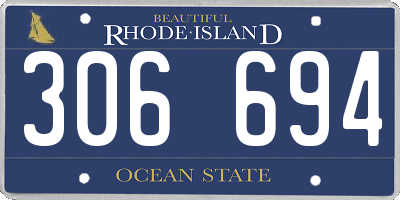 RI license plate 306694