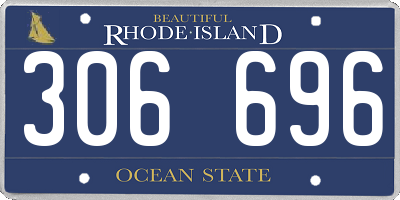 RI license plate 306696