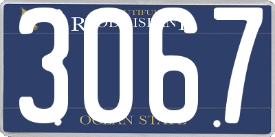 RI license plate 3067