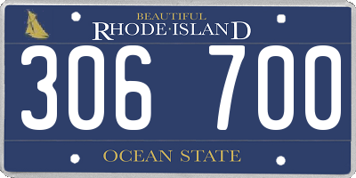 RI license plate 306700