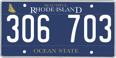 RI license plate 306703