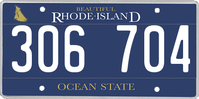 RI license plate 306704