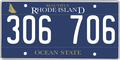 RI license plate 306706