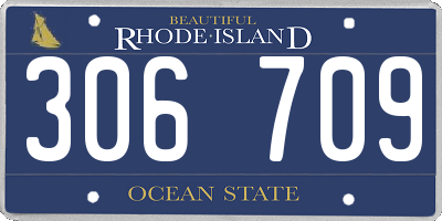 RI license plate 306709