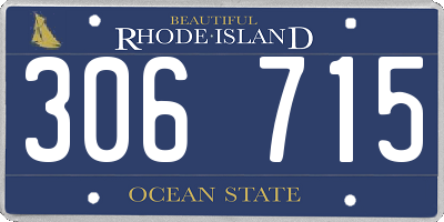 RI license plate 306715