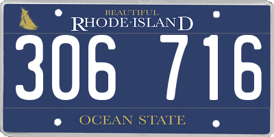 RI license plate 306716