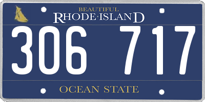 RI license plate 306717