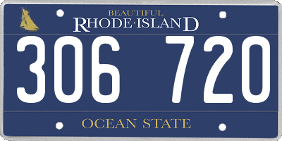 RI license plate 306720
