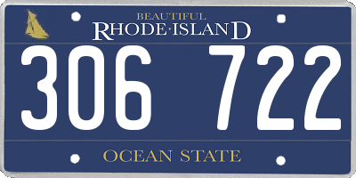 RI license plate 306722