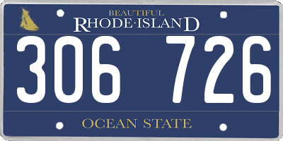RI license plate 306726