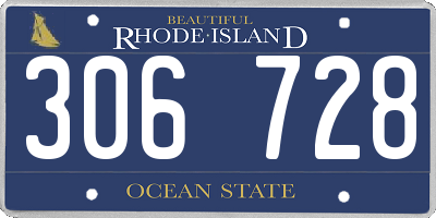 RI license plate 306728