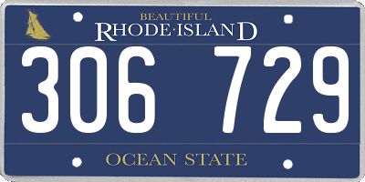 RI license plate 306729