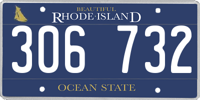RI license plate 306732