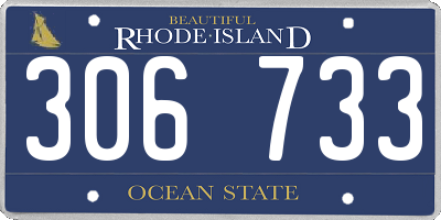 RI license plate 306733