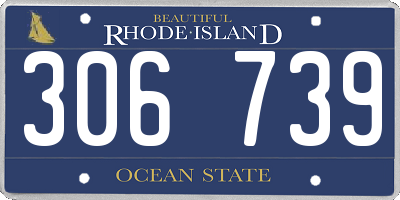 RI license plate 306739