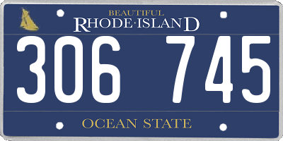 RI license plate 306745
