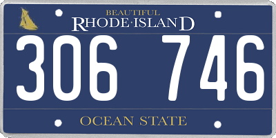 RI license plate 306746