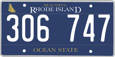 RI license plate 306747
