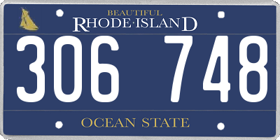 RI license plate 306748