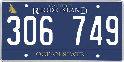 RI license plate 306749