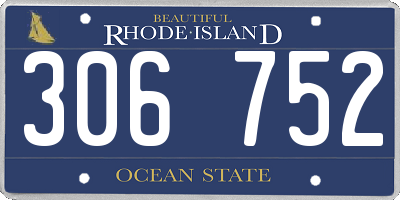 RI license plate 306752