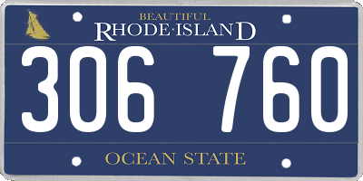 RI license plate 306760