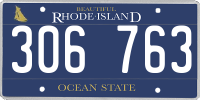 RI license plate 306763