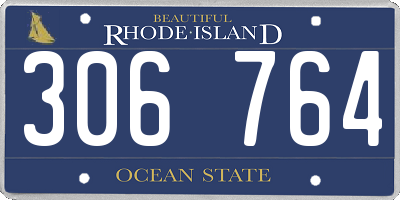 RI license plate 306764