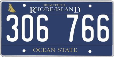 RI license plate 306766