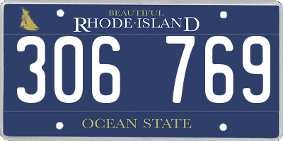 RI license plate 306769