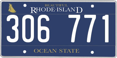 RI license plate 306771