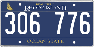 RI license plate 306776