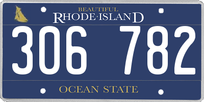 RI license plate 306782