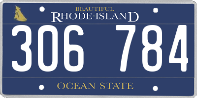 RI license plate 306784