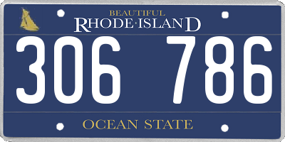 RI license plate 306786