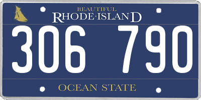 RI license plate 306790