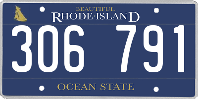 RI license plate 306791