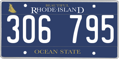 RI license plate 306795