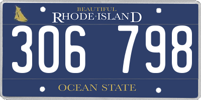 RI license plate 306798