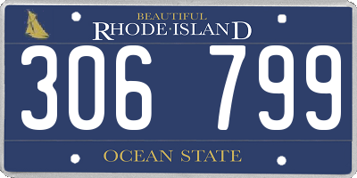 RI license plate 306799