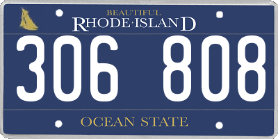 RI license plate 306808