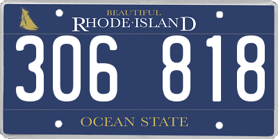 RI license plate 306818