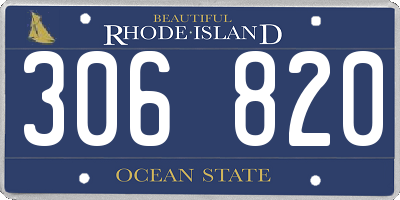 RI license plate 306820