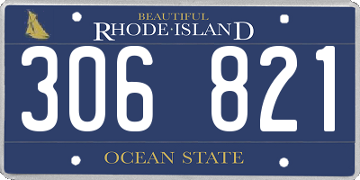 RI license plate 306821