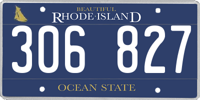 RI license plate 306827