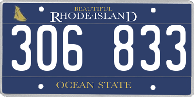 RI license plate 306833