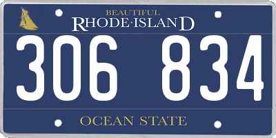 RI license plate 306834